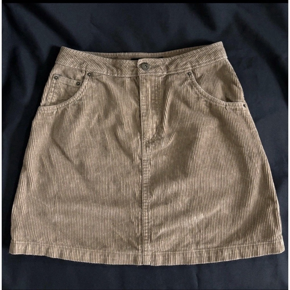 Vans Corduroy Carpenter Mini‎ Skirt Tan Brown Juniors Womens Sz 24